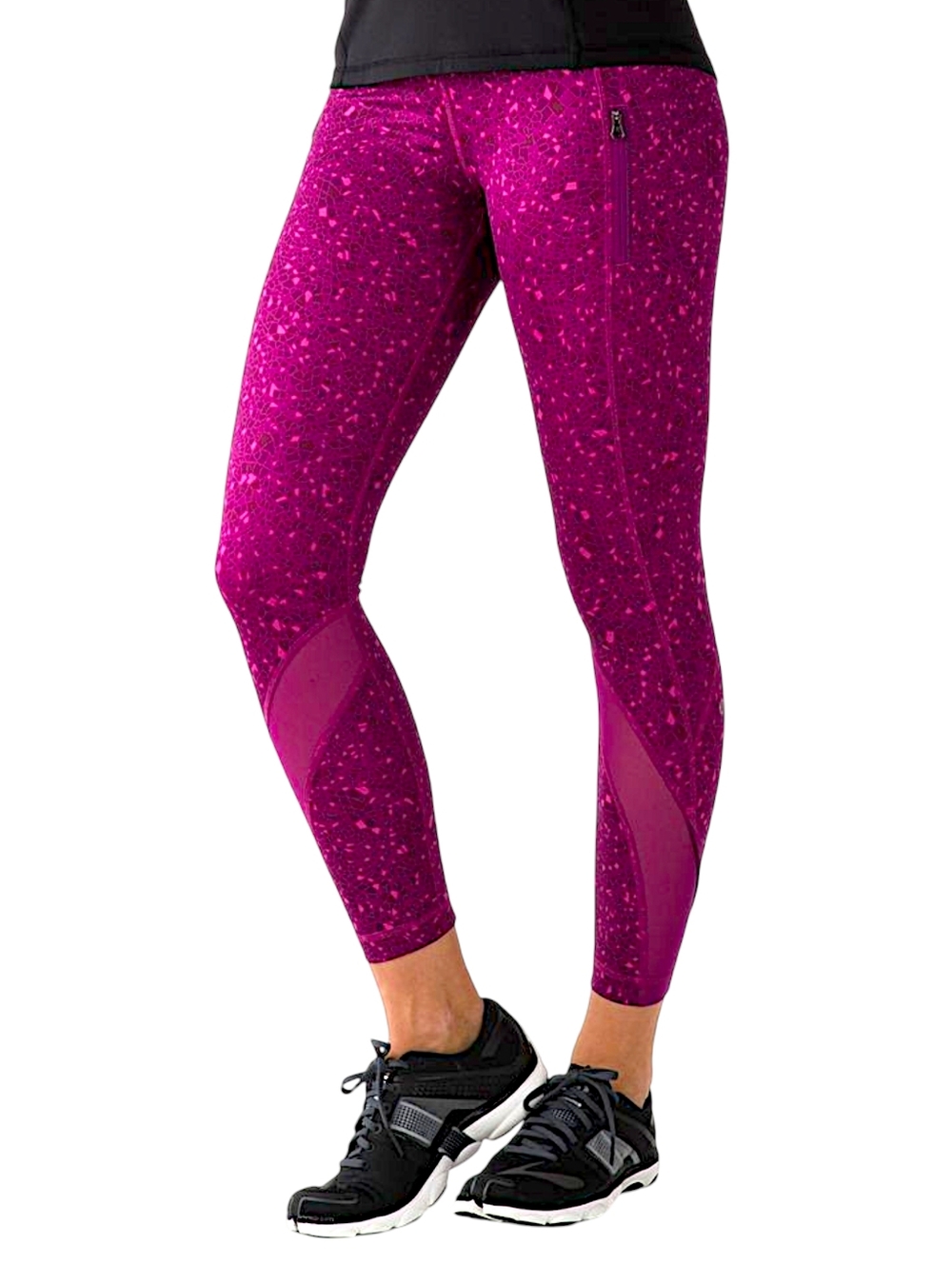 Lululemon Leggings Inspire Tight II Paradise Geo Regal Plum Multi Size 2